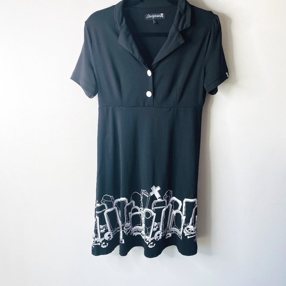 Sourpuss Dresses & Skirts - Sourpuss Graveyard Rockabilly style dress